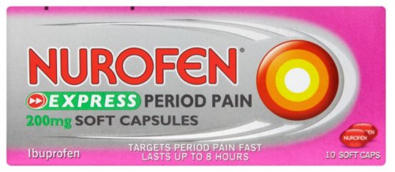 Nurofen Express Period Pain Capsules 200mg Pack of 10