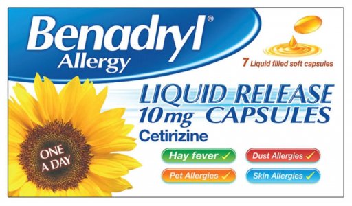 Benadryl Allergy Liquid Release 10mg Pack of 7
