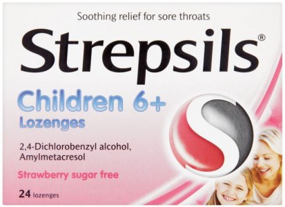 Strepsils Lozenges for Children Strawberry Pack of 24