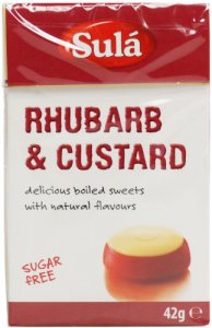 Sula Sugar Free Sweets Rhubarb & Custard 42g
