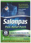 Salonpas Pain Relief Patches Pack of 3