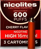 Nicolites Refills High Strength Cherry Flavour Pack of 3