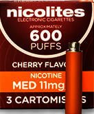 Nicolites Refills Medium Strength Cherry Flavour Pack of 3