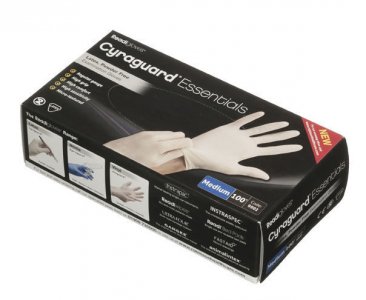 Readigloves Cyraguard Essentials Latex Gloves Medium Pack of 100