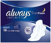 Always Infinity Night Pack of 10 Pads