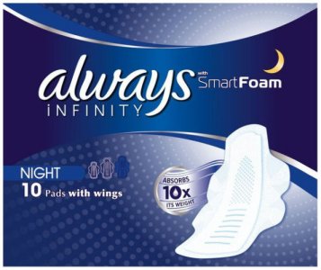 Always Infinity Night Pack of 10 Pads
