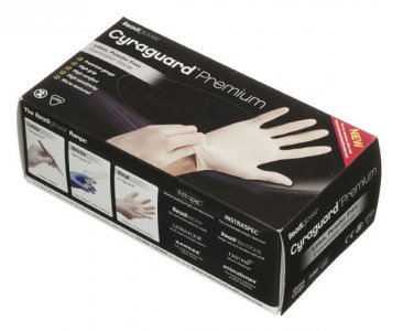 Readigloves Cyraguard Premium Latex Gloves Medium Pack of 100