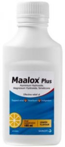 Maalox Plus Suspension Lemon Flavour 180ml