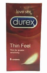 Durex Thin Feel Condoms Pack of 6