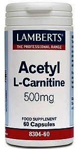 Lamberts Acetyl L-Carnitine 500mg Capsules Pack of 60