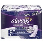 Always Discreet Maxi Night Pads Pack of 6