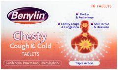Benylin Chesty Cough & Cold Tablets Pack of 16