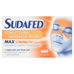 Sudafed Congestion Headache Max Strength Capsules Pack of 16