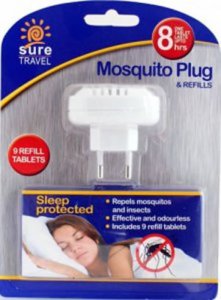 Sure Travel Mosquito Plug & 9 Refill Tablets