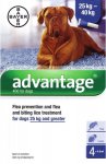 Advantage for Large Dogs Pack of 4 Pipettes