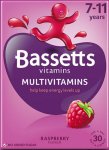 Bassetts Multivitamins Raspberry Flavour 7 - 11 years Pack of 30