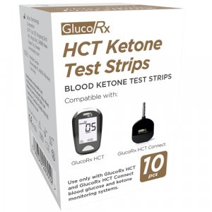 GlucoRx HCT Ketone Test Strips Pack of 10