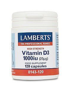 Lamberts Vitamin D (D3 form) 1000iu Capsules Pack of 120