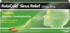 RobiCold Sinus Relief 200mg Tablets Pack of 20
