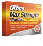 Olbas Max Strength All-in-One Cold & Flu Capsules Pack of 16