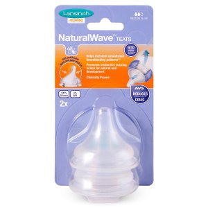 Lansinoh NaturalWave Medium Flow Teats Pack of 2