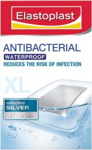 Elastoplast Antibacterial Dressings XL Waterproof 6 x 7cm Pack of 5