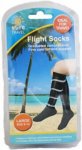 Sure Travel Flight Socks Black Large Size 9 - 12