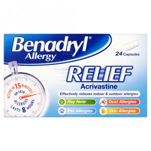 Benadryl Allergy Relief Capsules Pack of 24
