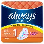Always Classic Normal Size 1 Pads Pack of 10