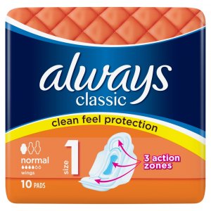 Always Classic Normal Size 1 Pads Pack of 10