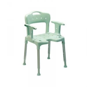 Patterson Shower Stool with Back and Arms Green