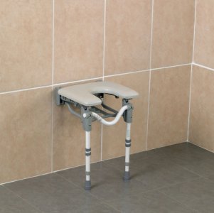 Patterson Shower Seat Wall Mounted Padded Horseshoe Seat
