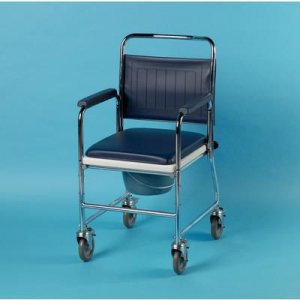 Patterson Commode Chair Chrome Plated with Square Bowl